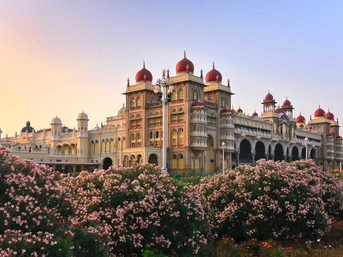 The Mysore Palace is still the official residence and seat of the Wodeyars, the Maharajas of Mysore, which is located in Karnataka in southern India. The palace was completed in 1912 and is a blend of multiple styles of architecture: Hindu, Muslim, Rajput, and Gothic.