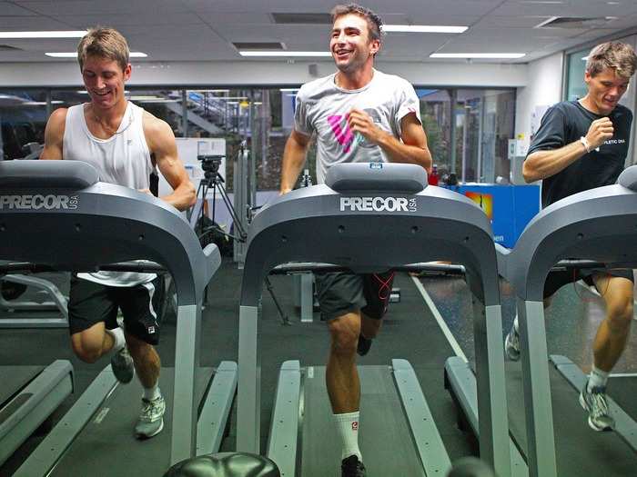 Employees get free fitness classes and gyms, and are encouraged to participate in organized intramural sports.