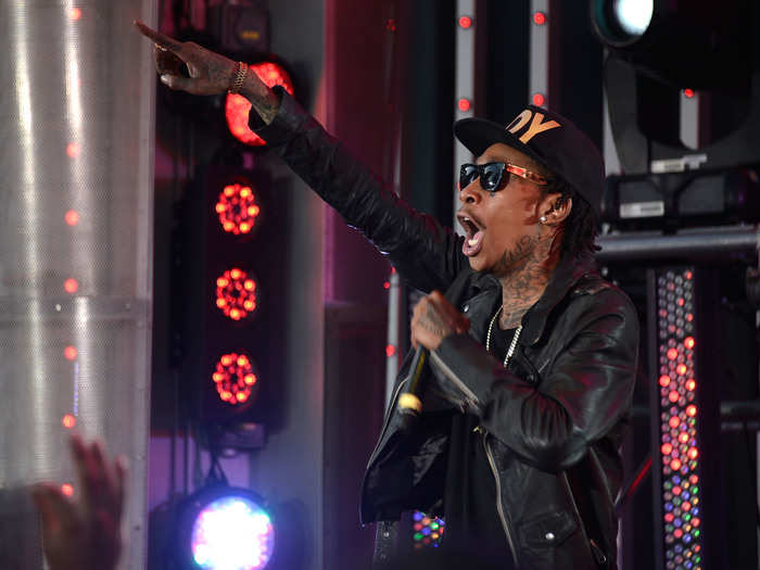 Wiz Khalifa hits the No. 8 spot. The 