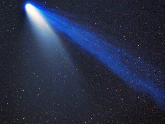 The Comet Hale Bopp seen here is one of the most popular comets of the 20th century. According to Rhemann, one of the most difficult things to photograph in astrophotography is comets. But Rhemann isn