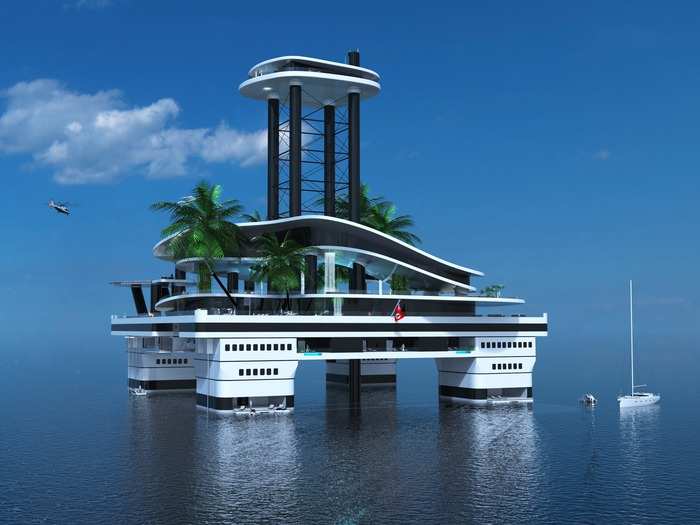 Designed with infinity pools and and private balconies, the VIP and guest deck is under the beach deck.