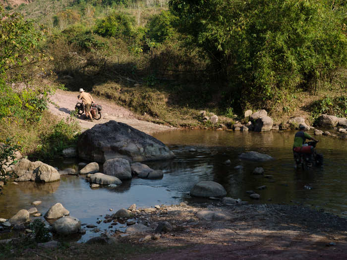 River crossings were a welcome chance to cool off.