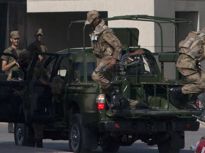 In October 2009, SSG commandos stormed an office building and rescued 39 people taken hostage by suspected Taliban militants after an attack on the army