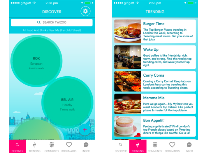 Twizoo is great for finding new places to eat and drink in a neighbourhood you