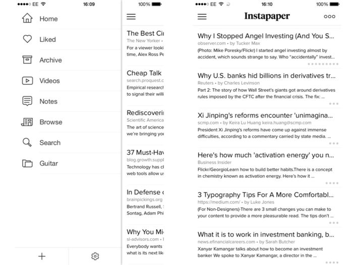 A tool for saving pages to read later, Instapaper was recently acquired by Betaworks (the people behind bit.ly, Digg, and Chartbeat) and has been given a refresh that has resulted in one of the most aesthetically pleasing and simple apps available. Functionality doesn