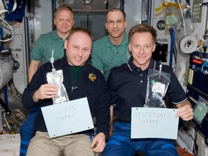 SCIENCE FACT: The Water Recovery System on board the International Space Station does much of the same — recycling every drop of water the astronauts use and, yes, turning urine into drinkable water. One astronaut described it as "Yesterday