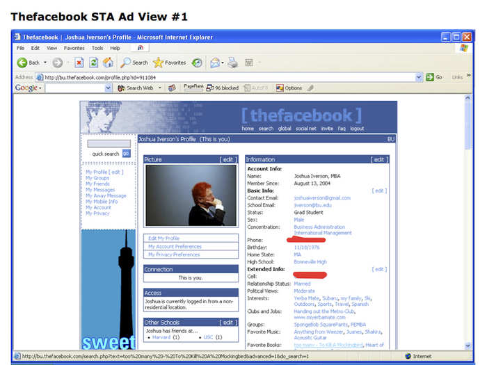 This is how Facebook looked like back in the day. It was a desktop-only web site.