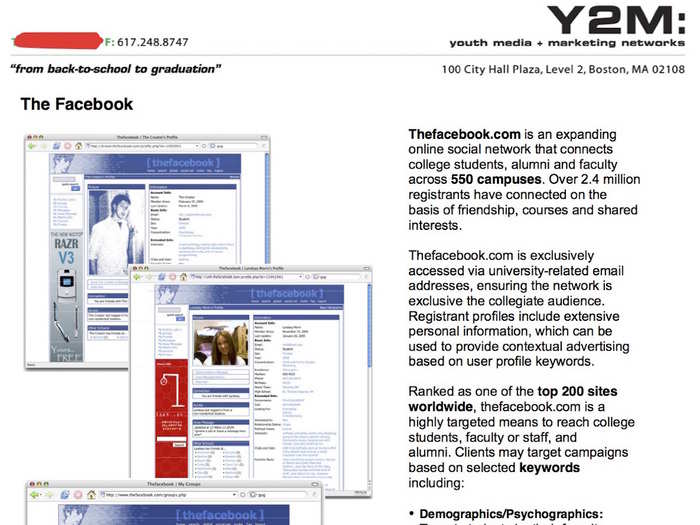 By April 2005 Saverin and Iverson updated their numbers again: to 2.5 million users ... and the rest is history.