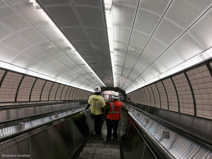 And down, down, down some more. Staring down such a long escalator is a little unnerving; I definitely gripped the side more than I needed to.