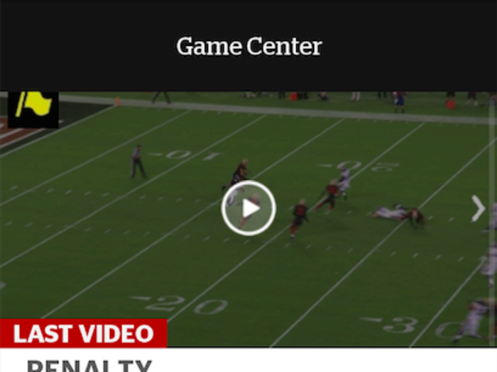 The app also offers instant replays when you’re in the stadium.