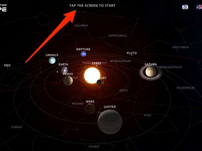 Once you open the app, tap the screen.