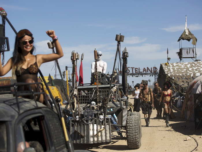 The 2014 Wasteland Weekend saw over 100 different cars and motorcycles designed in the "Mad Max" style. All were built by fans.