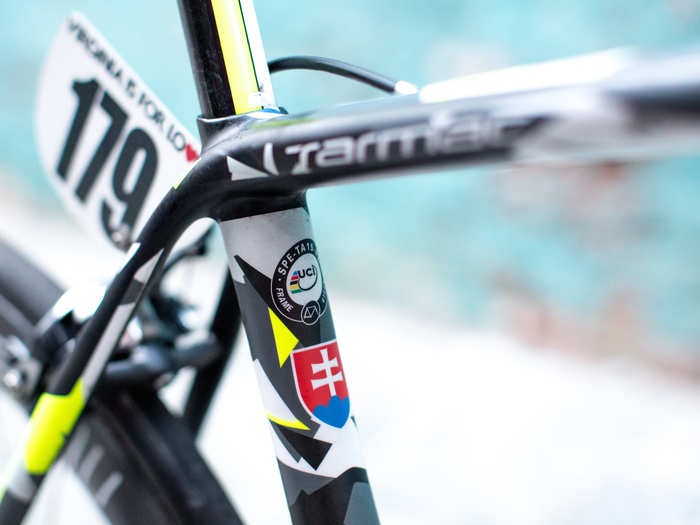 The coat of arms of Slovakia on the seat tube is a nice touch.