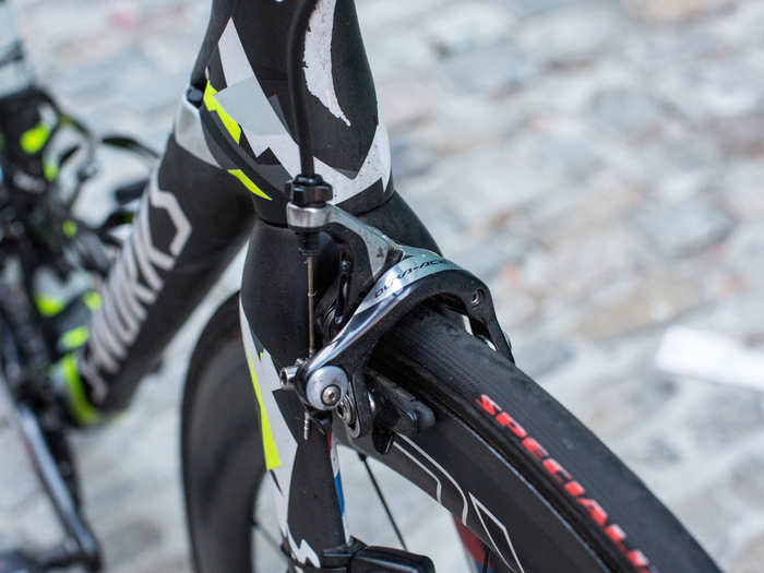 The Shimano Dura-Ace 9000 front brake.