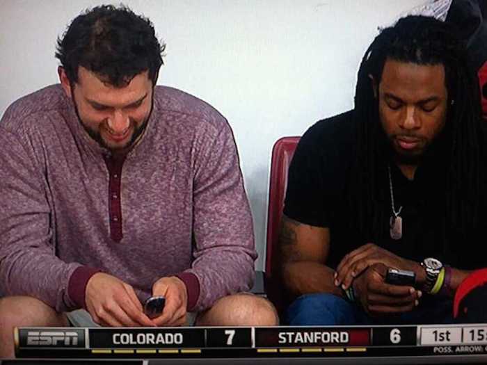 Colts quarterback Andrew Luck has used the same Samsung flip phone for years.