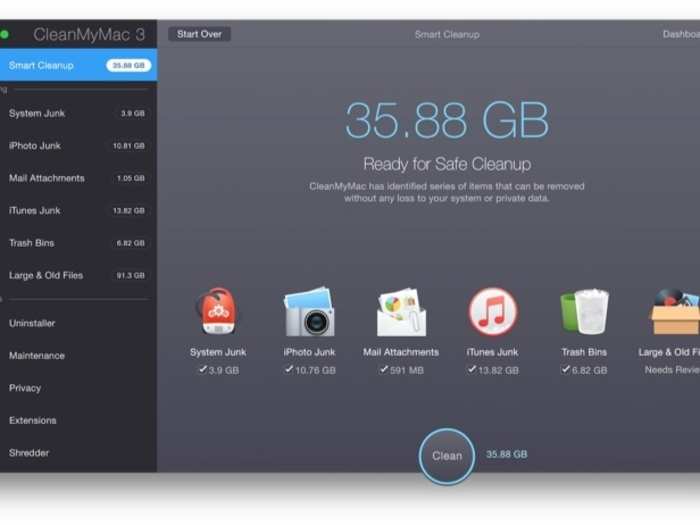 CleanMyMac 3 makes sure your Mac is always in shape.