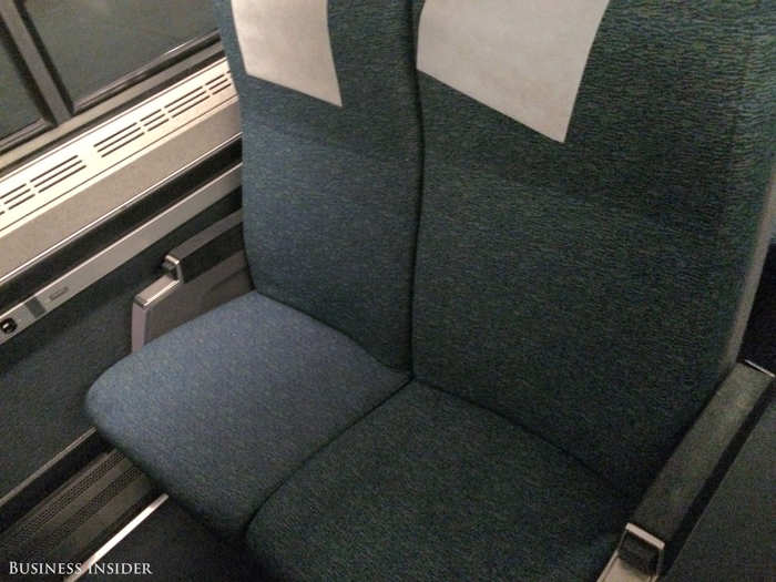 The cloth seats are roomier than the typical plane seat, but at the end of the day, you