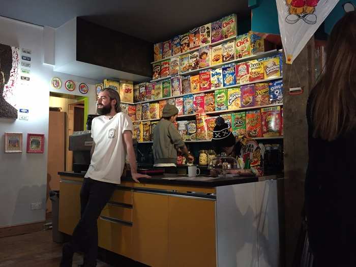 One protester who was at the demonstration told the Guardian the Cereal Killer Cafe was targeted as a “symbol of gentrification.”