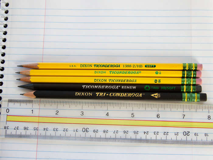 Dixon Ticonderoga No. 2 pencil — The iconic yellow and green implement offers the best writing (and erasing) experience you