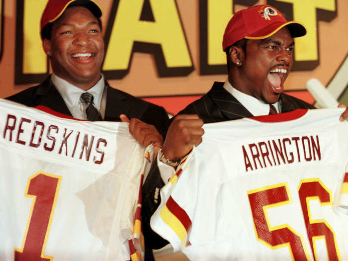 The Redskins had the 2nd and 3rd picks. They drafted Penn State LB LaVar Arrington second overall — the only time in history that the first two players selected overall were from Penn State.