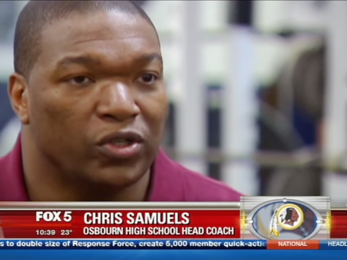 Samuels enjoyed a successful career, garnering all-pro honors in 2001 and making 6 total Pro Bowls. He retired in 2010, and this year he is the head football coach at Osbourn High School in Manassas, VA.