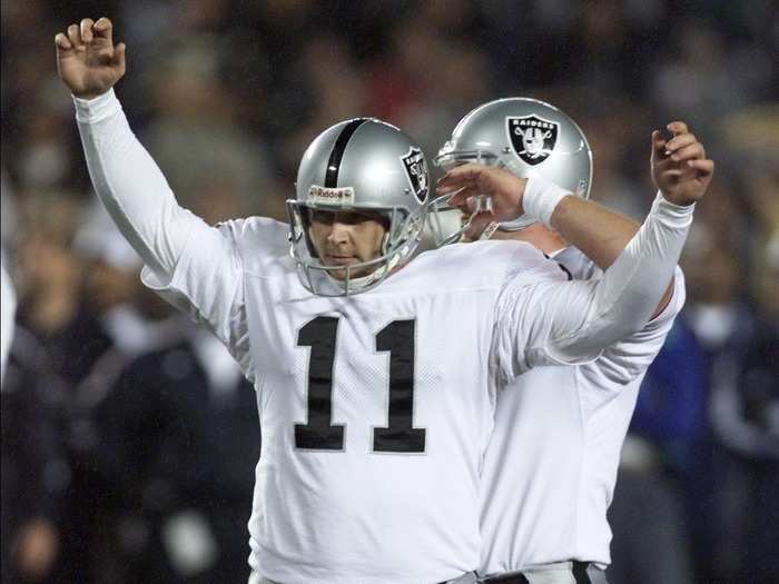 The Oakland Raiders used the 17th overall pick on Florida State kicker Sebastian Janikowski.