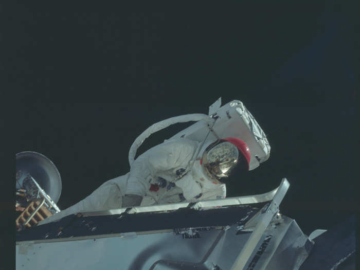 Apollo 9: One of two spacewalks on Apollo 9.