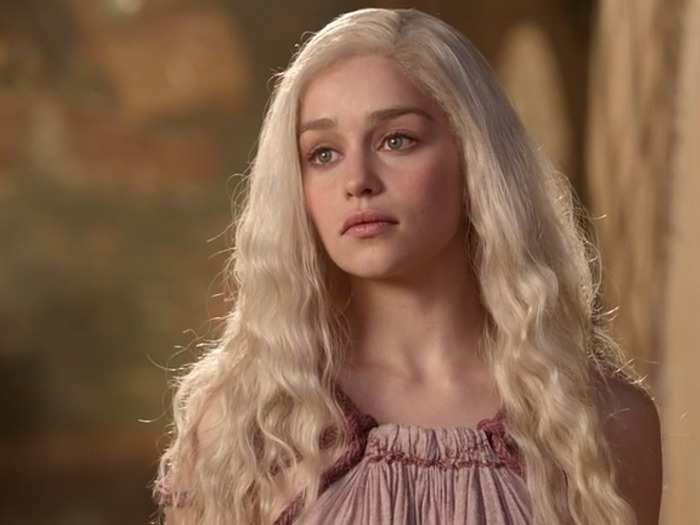 SEASON 1: Daenerys Targaryen was the meek child bride of Khal Drogo and a pawn in her brother Viserys