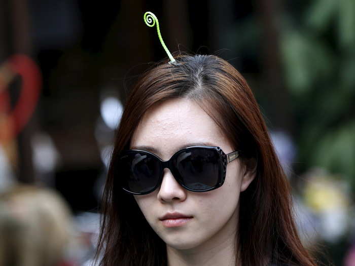 The original version was a little bean sprout that looked like a tiny antenna coming out of the wearer