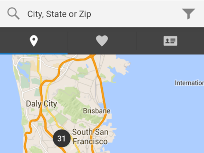 If you tap the numbers, it’ll show you a list of apartments available in that specific area.