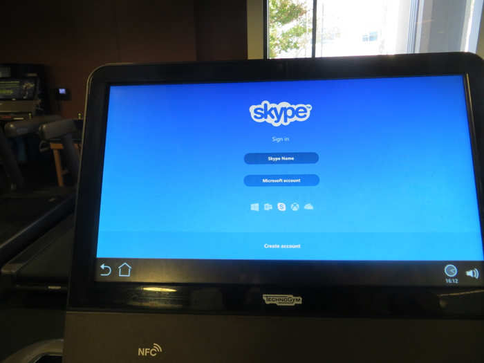 And because this is a company that worships connectivity, you can even Skype into a meeting while running on the treadmill.