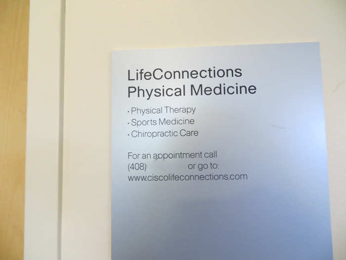 Employees have access to physical therapy, sports medicine, chiropractors ...