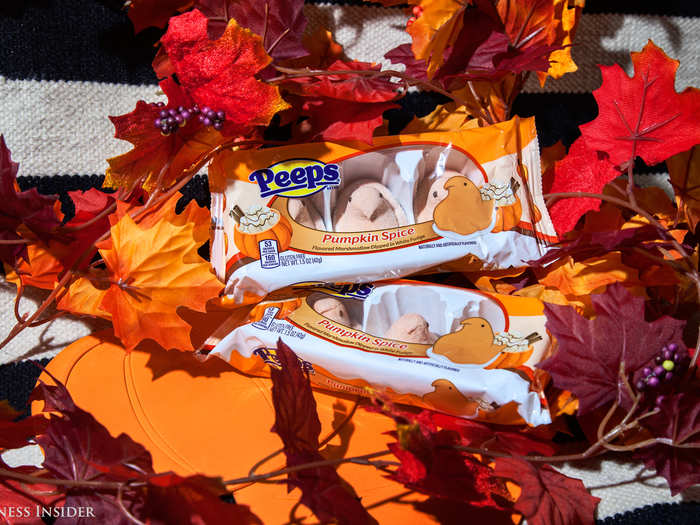 24. Pumpkin spice Peeps. We had different reactions to this product. Some people thought it captured the pumpkin spice flavor accurately, while others thought it tasted like a regular sugar coated peep. Regardless, you can