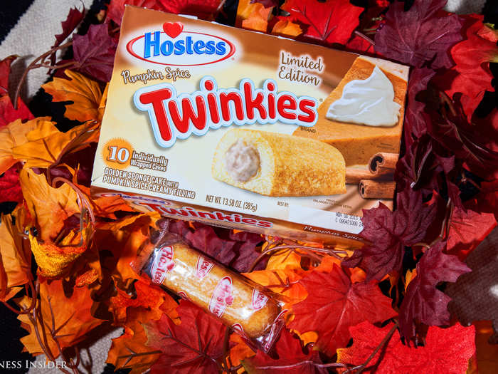 17. Hostess pumpkin spice Twinkies. This is a VERY sugary treat — but it does capture the pumpkin spice flavor nicely. One person even said they like it better than the unflavored Twinkie!