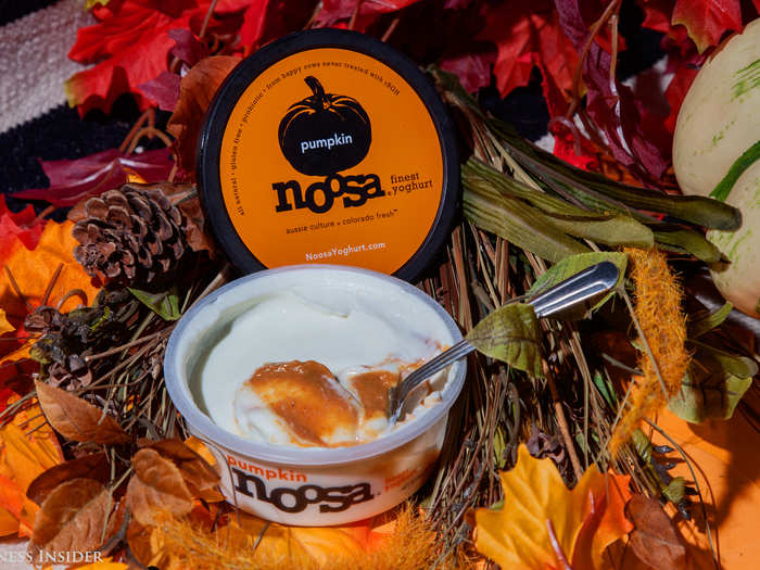 7. Noosa pumpkin flavor yogurt. The pumpkin flavor is subtle yet sweet creating a simple blend that goes well with the product.