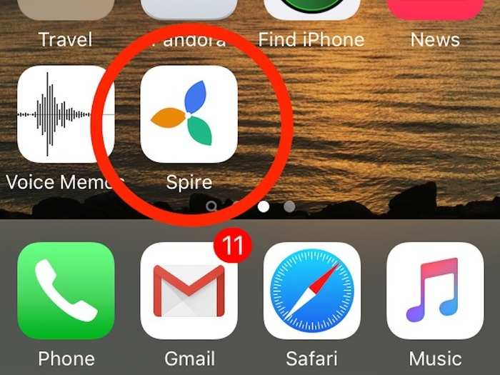 The Spire device matches with an iOS app (sorry, Android users, it