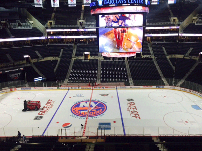 According to the Barclays Center Fact Sheet it has "one of the most intimate seating configurations ever designed into a modern multi-purpose sports arena with unparalleled sightlines."