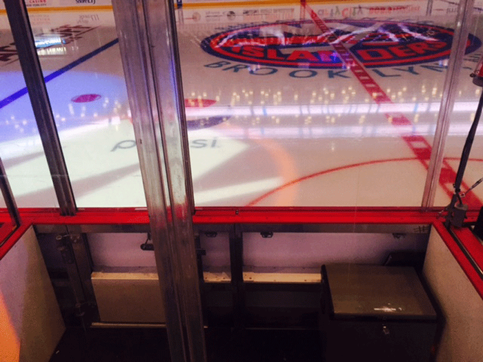 The view from the penalty box.