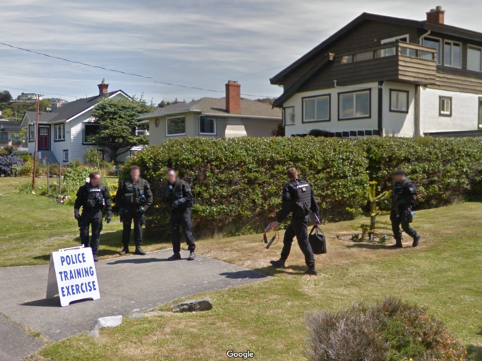 You can watch a police training exercise in British Colombia if you know where to look.