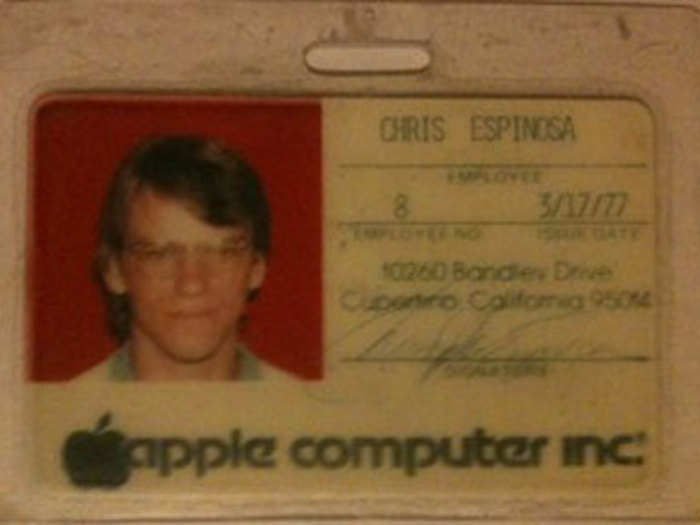 8. Chris Espinosa was working at Apple part time in high school