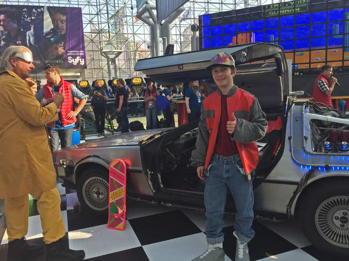 Pepsi had its own Marty McFly impersonator, alongside "Doc" Brown and a real DeLorean.