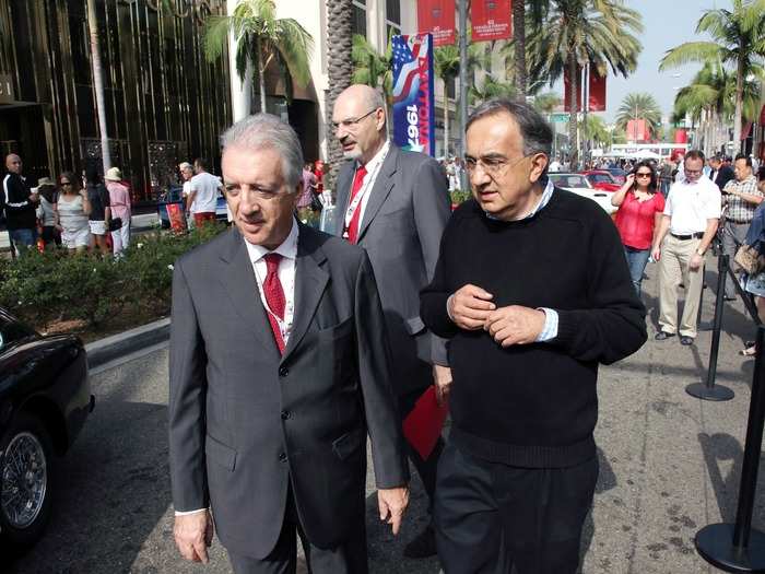 ....Ferrari Chairman Sergio Marchionne (on the right),...