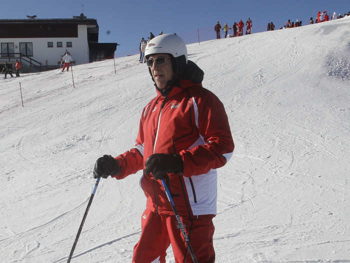 Piero on a company ski trip to the Dolomites in 2012.