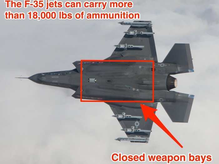 And obviously, the F-35 jets have some serious firepower.