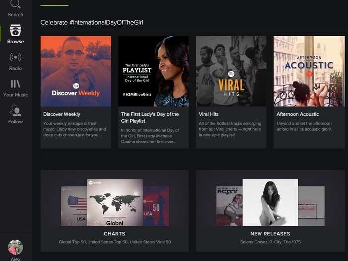 Listen to Spotify from the web.