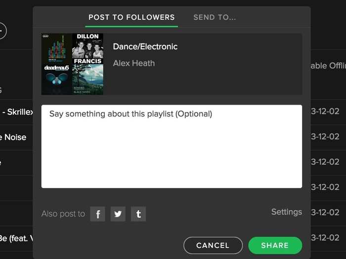 Invite others to follow your playlists.