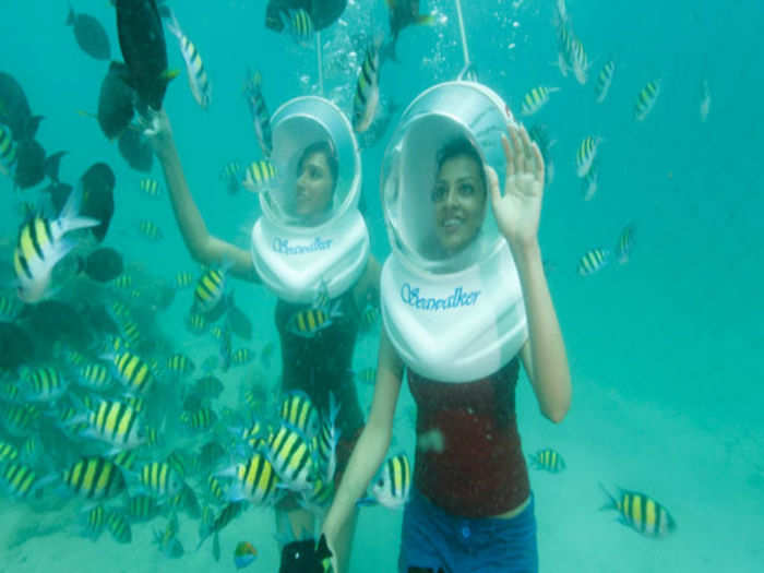 Underwater walk at Goa