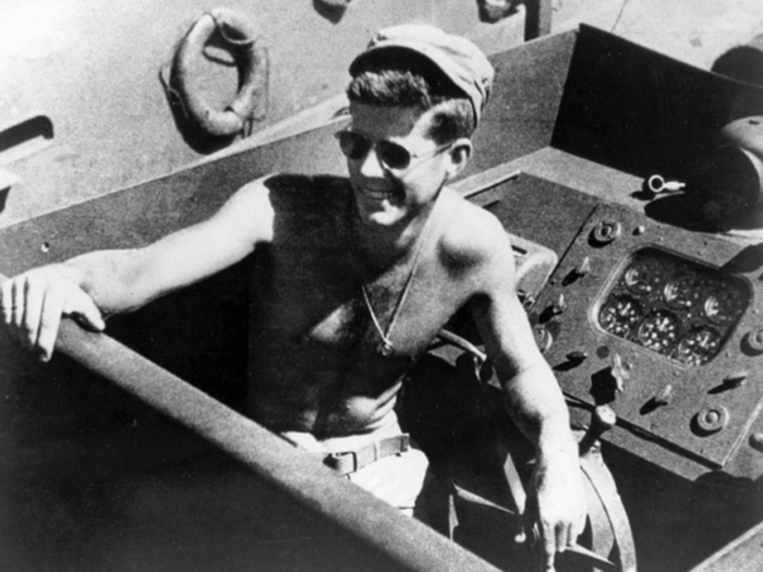 One of the most famous collisions in Navy history occurred at 2:30 a.m. on August 2, 1943, when 25-year-old John F. Kennedy