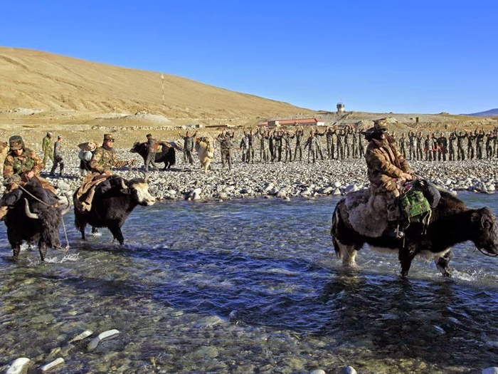 The Pamirs are largely uninhabited along the border.