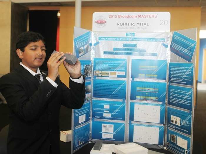 Rohit Mital (13) made a shocking discovery about about certain pollution control equipment.